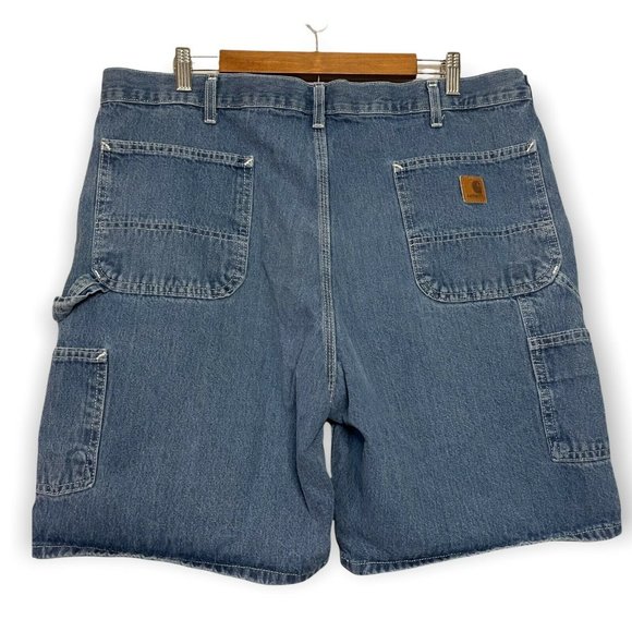Carhartt Other - Carhartt Jean Shorts Mens 40 Blue Denim Carpenter Cargo Pocket Vintage 90s